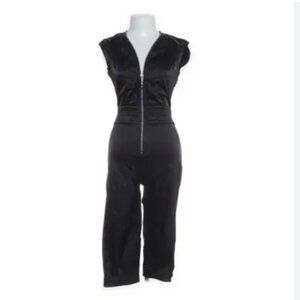 M by Madonna for H&M Jet Black Diamante Zip Front Jumpsuit